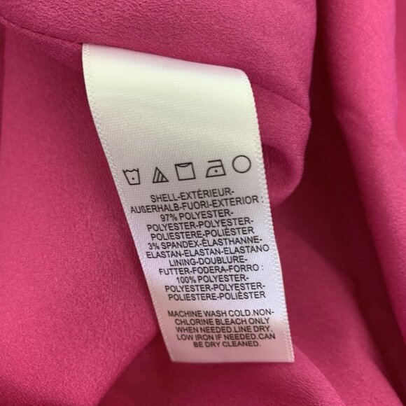 Dress The Population Tiffany Dress XXS Bright Fuchsia One Shoulder Midi - Picture 10 of 12